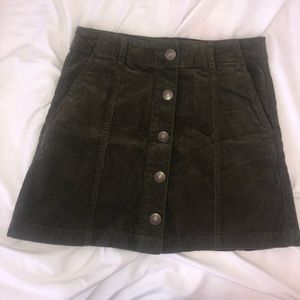 Corduroy mini skirt